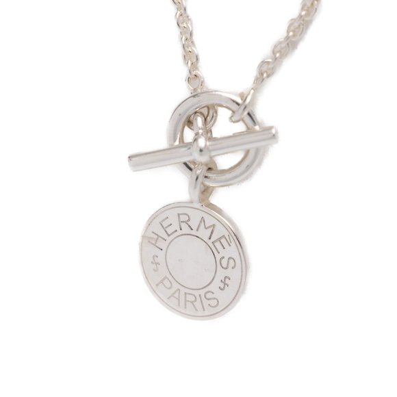 HERMES Silver Necklace - Picture 1 of 4